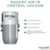 Duo vac air 10 central vacuum 100x100