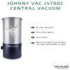 Johnny vac jv700c central vacuum 100x100