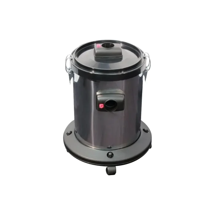 Johnny vac water recuperator with chrome tank and swivel wheels 700x700