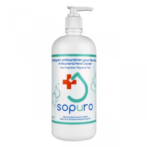 Sopuro antibacterial hand cleaner fragrance free moisturizing gel with aloe 500 ml pur500np 300x300