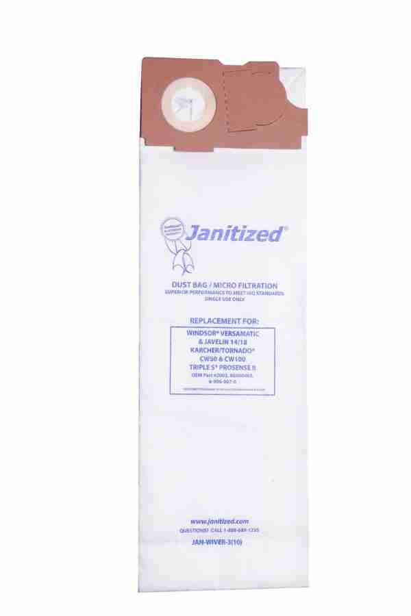 Janitized Upright Paper Bag JAN-WIVER-3 - (Pack of 10)