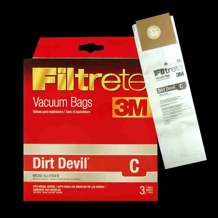 Dirt Devil Style C Upright Paper Bag 3700148001 - (Pack of 3) - Image 3