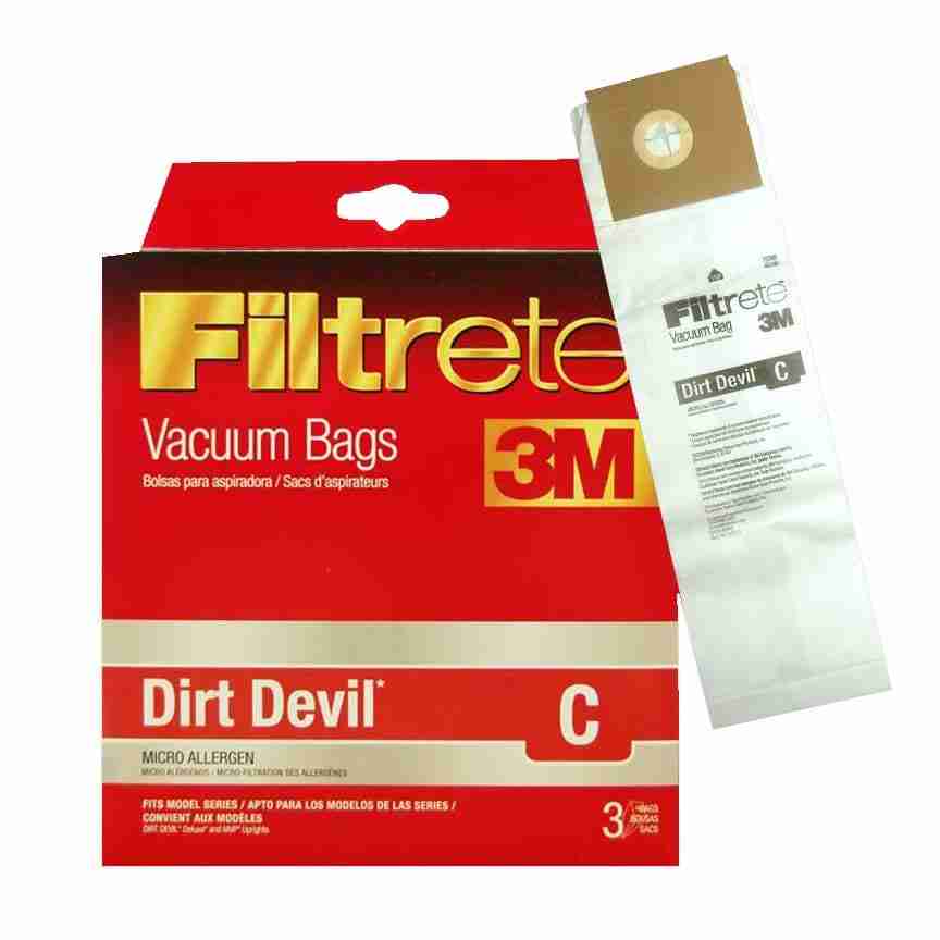 Dirt Devil Style C Upright Paper Bag 3700148001 - (Pack of 3)