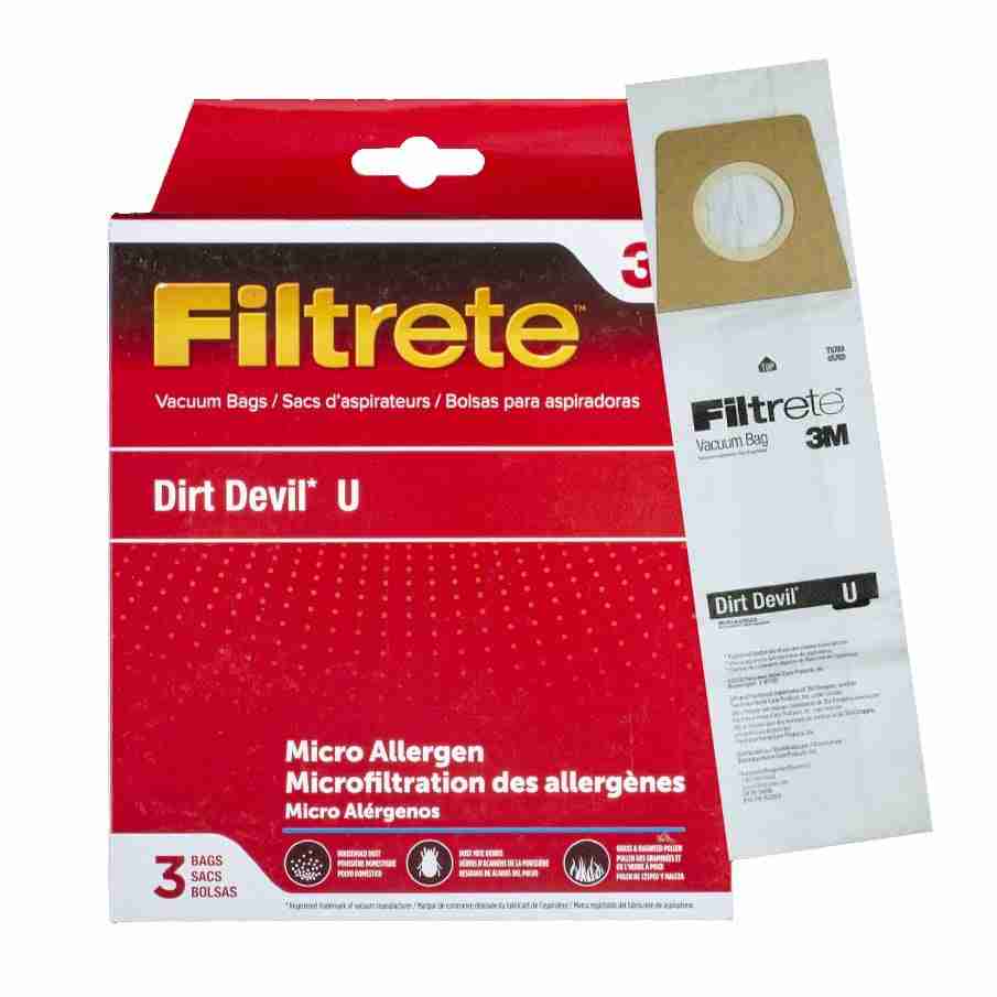 Dirt Devil Style U Upright Paper Bag 3920048001 - (Pack of 3)