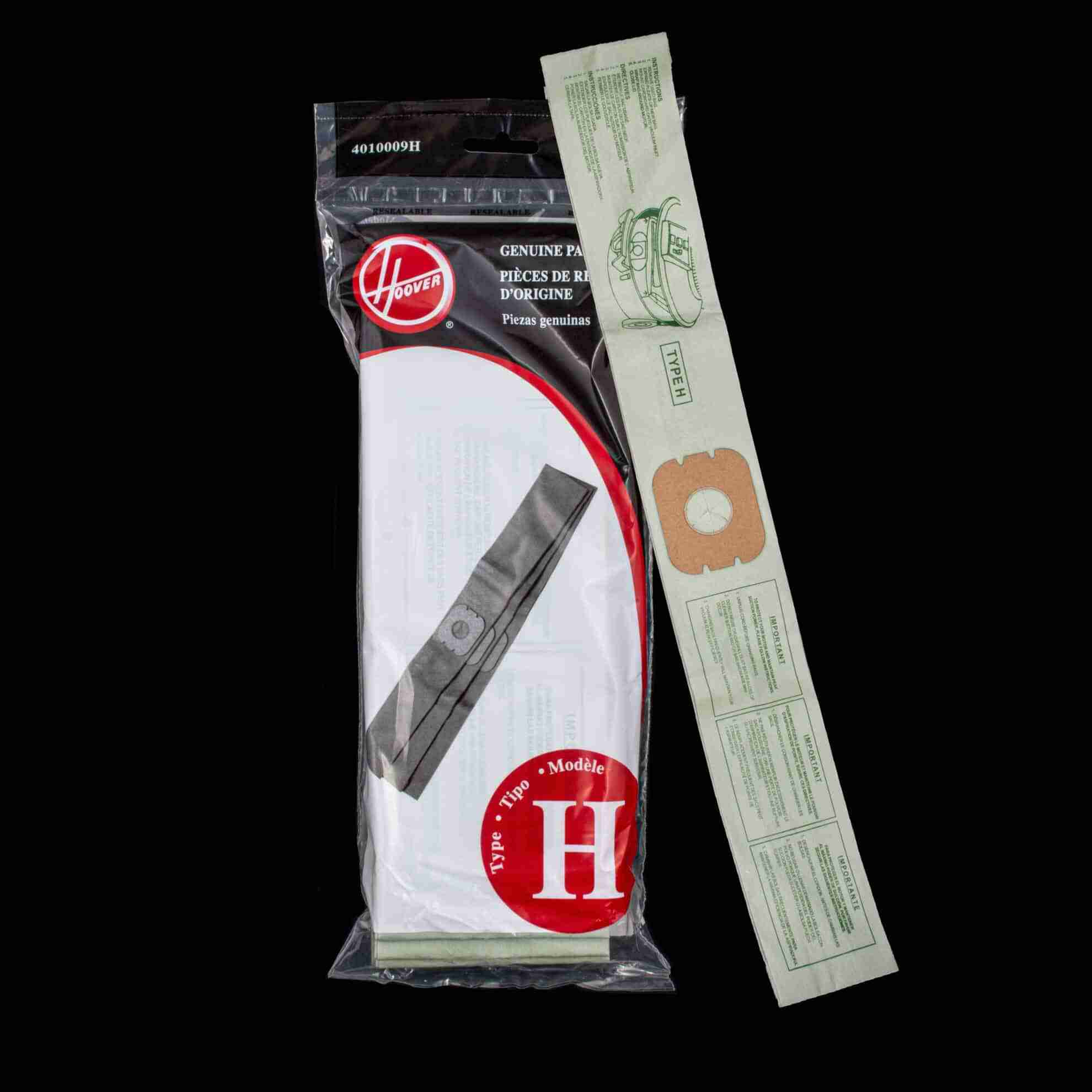 Hoover OEM Style H Canister Paper Bag 4010009H - (Pack of 3) - Image 2