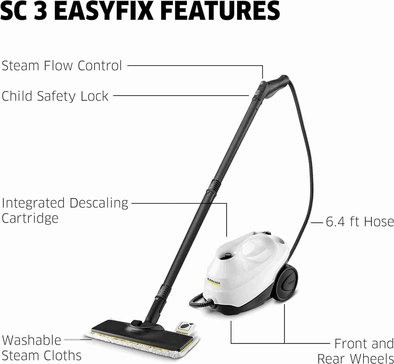 Karcher SC3 EasyFix Canister Steam Cleaner - Image 3