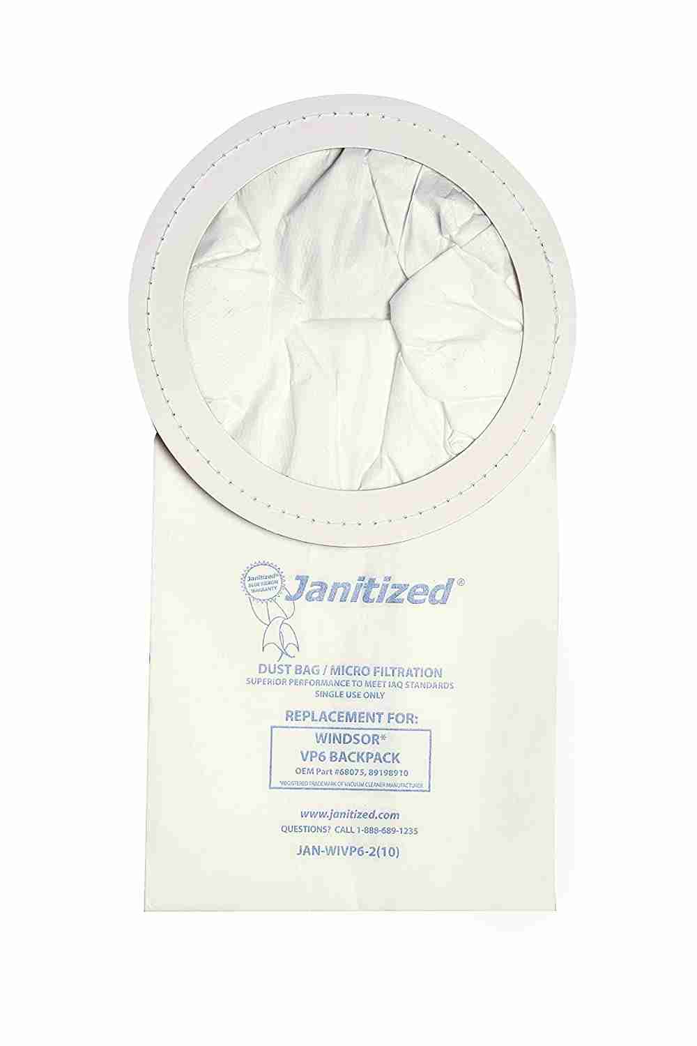Janitized Backpack Paper Bag JAN-WIVP6-2 - (Pack of 10)