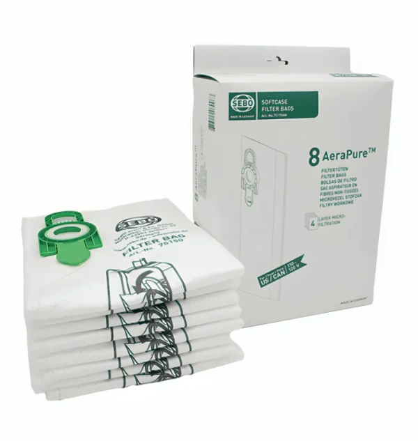 Sebo OEM Softcase CE12 Upright AeraPure Bag 75175- (Pack of 8)