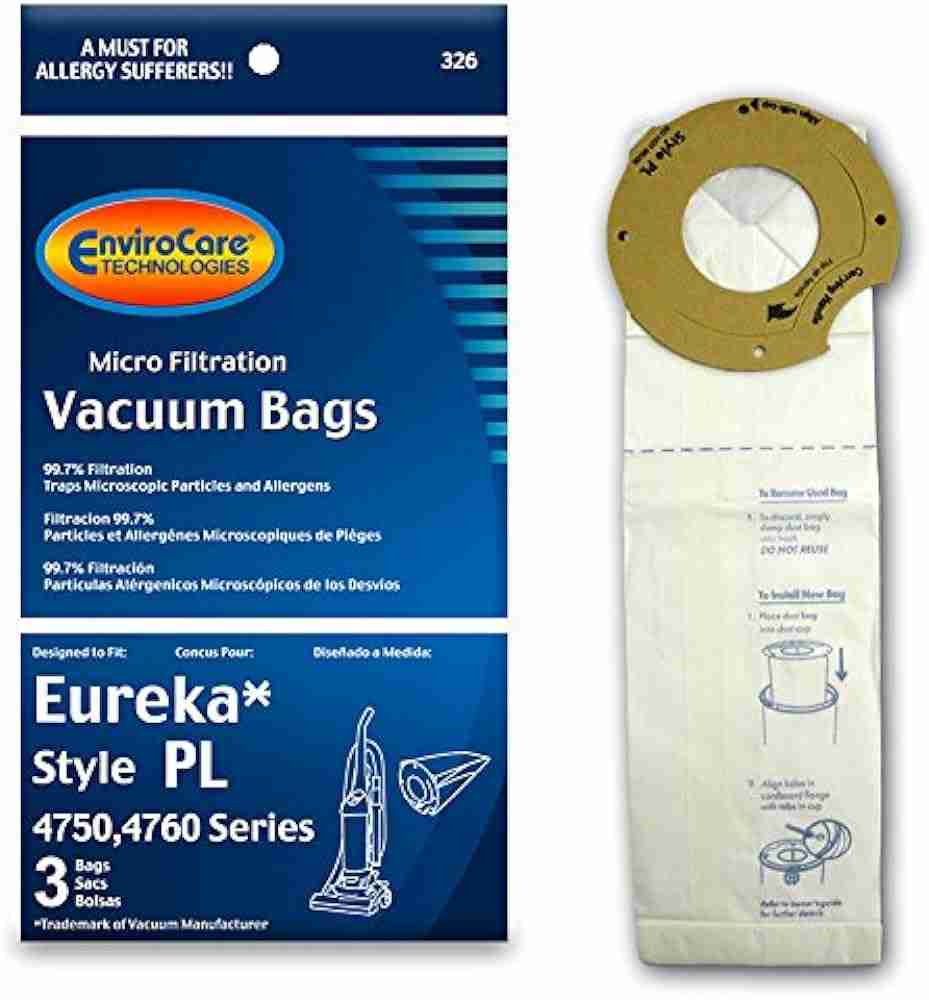 Eureka Style PL Upright Paper Bag 62389A - (Pack of 3) - Image 2