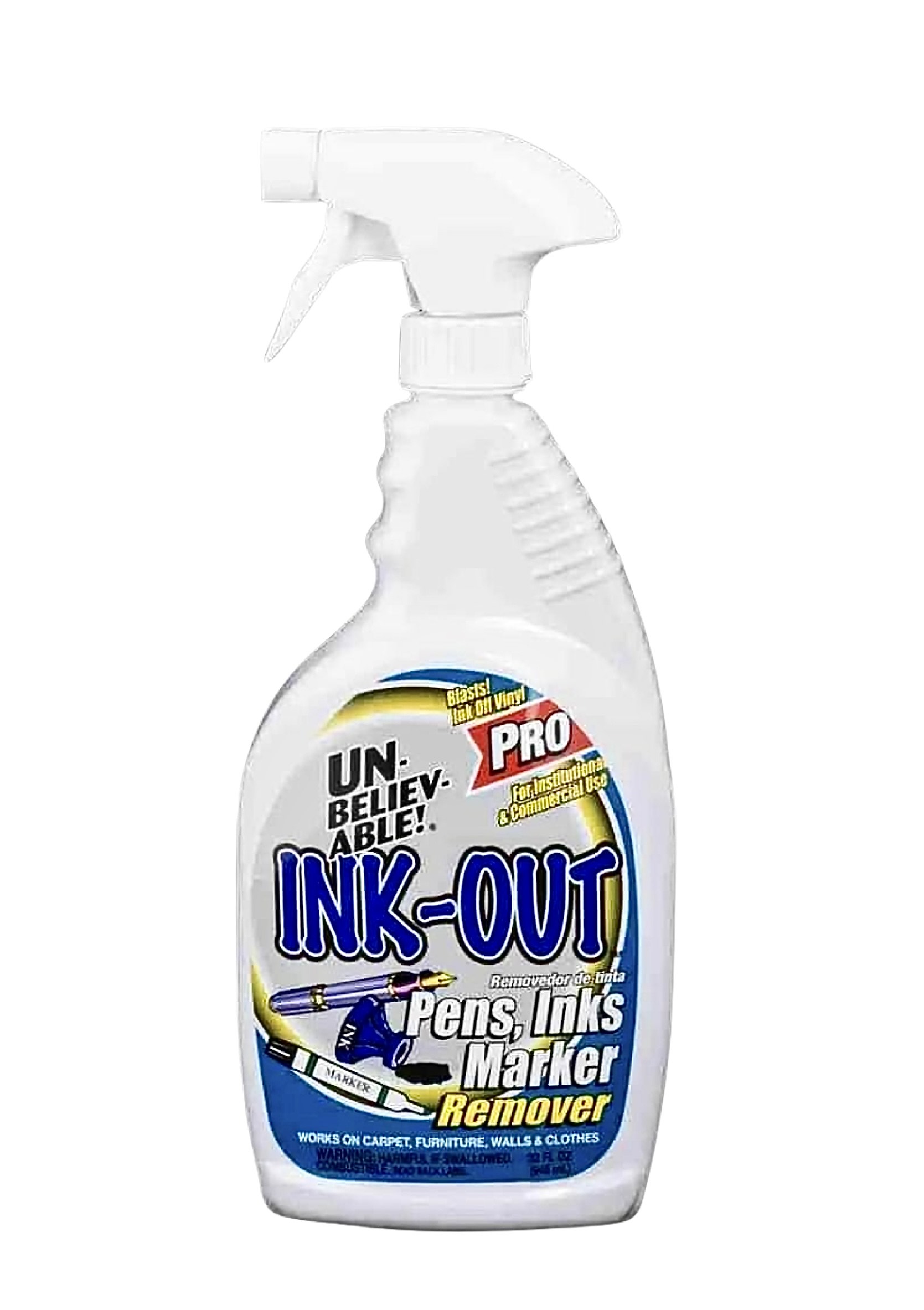 Unbelievable Ink-Out Pro Stain Remover 32 Oz For Pen Inks & Marker ...