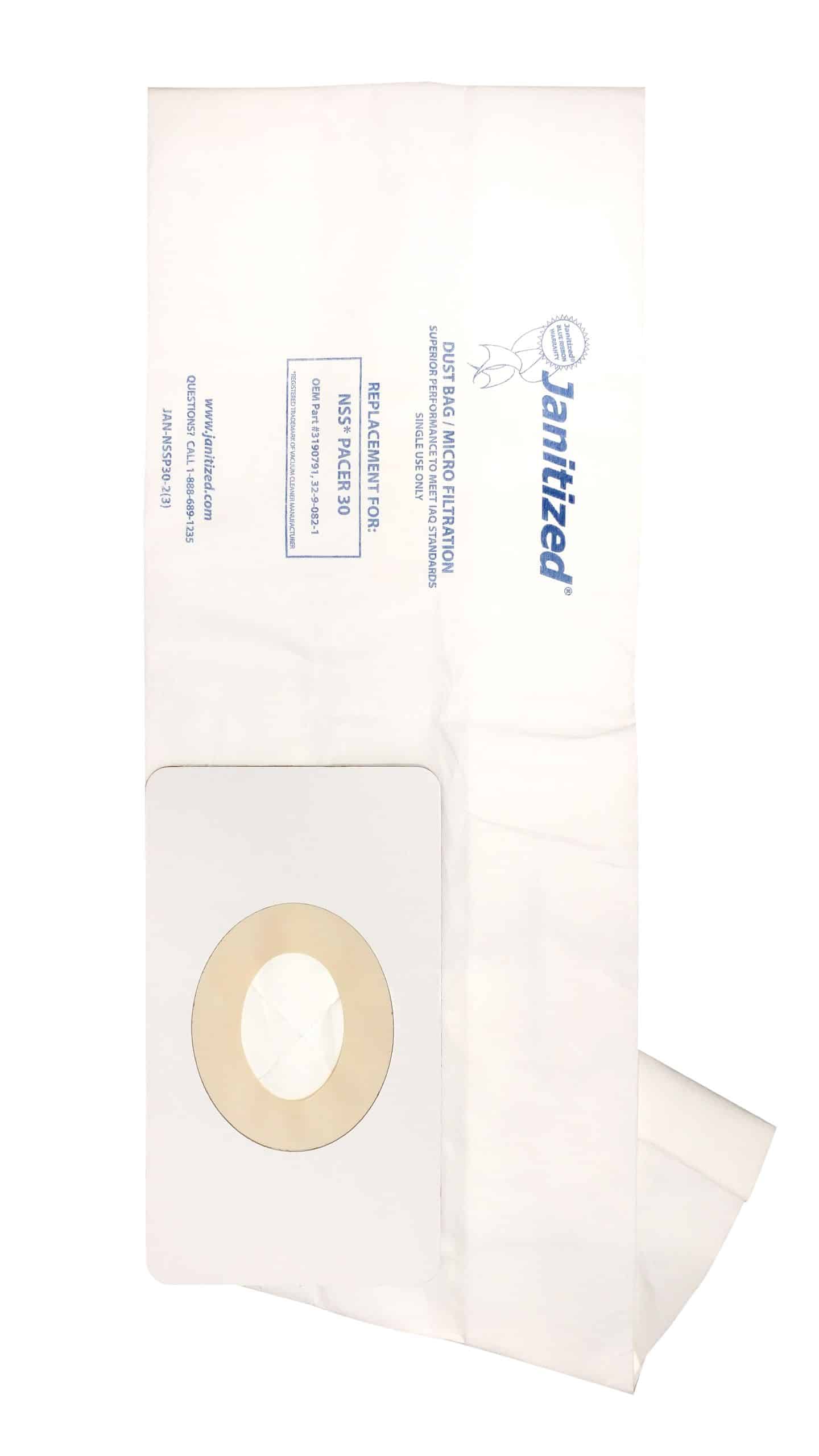 Janitized Sweeper Paper Bag JAN-NSSP30-2 - (Pack of 3)