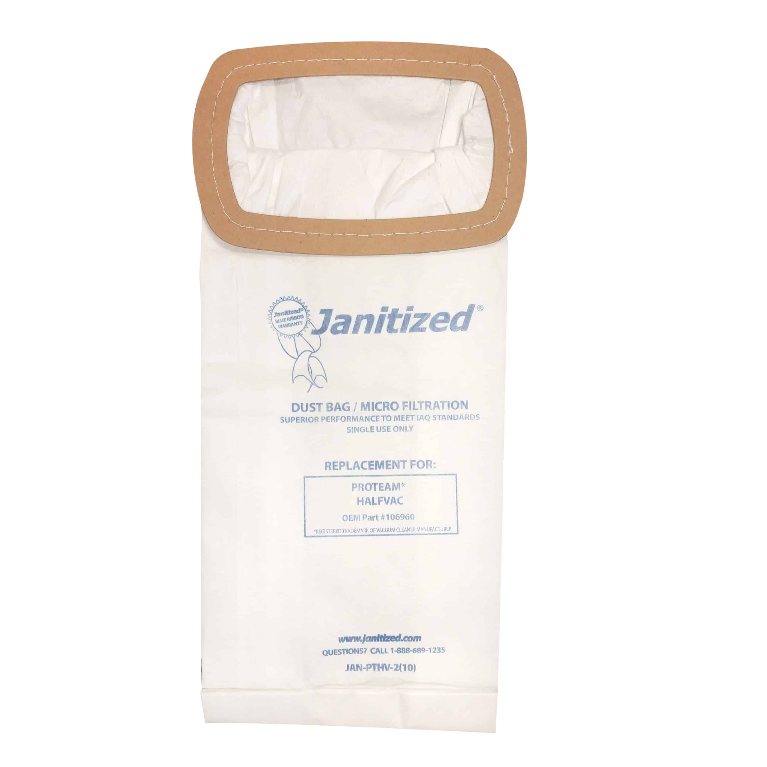 Janitized Backpack Paper Bag JAN-PTHV-2 - (Pack of 10)