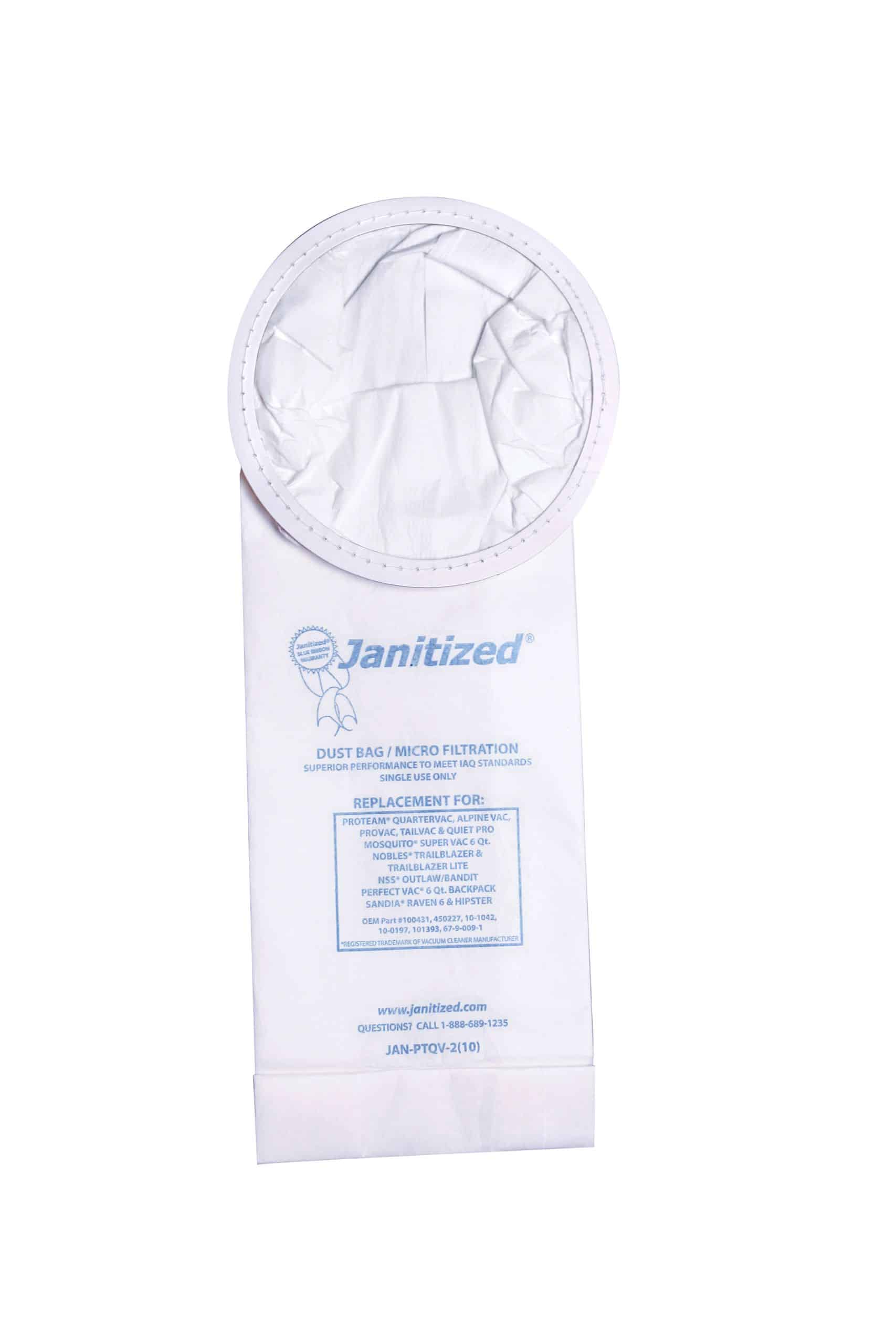 Janitized Backpack Paper Bag JAN-PTQV-2 - ( Pack of 10)