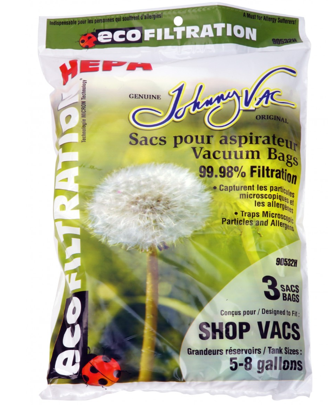 Shop Vac Type E / H Canister HEPA Bag - 5 to 8 Gal 90532H - (Pack of 3)