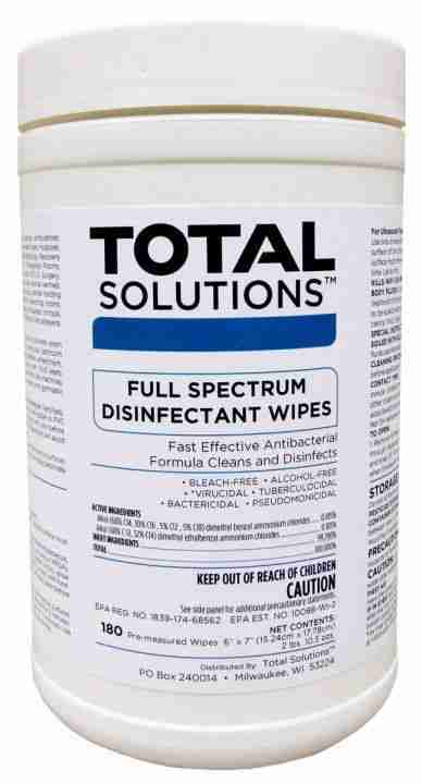 Total Solutions Full Spectrum Disinfectant Wipes- 180 Wipes