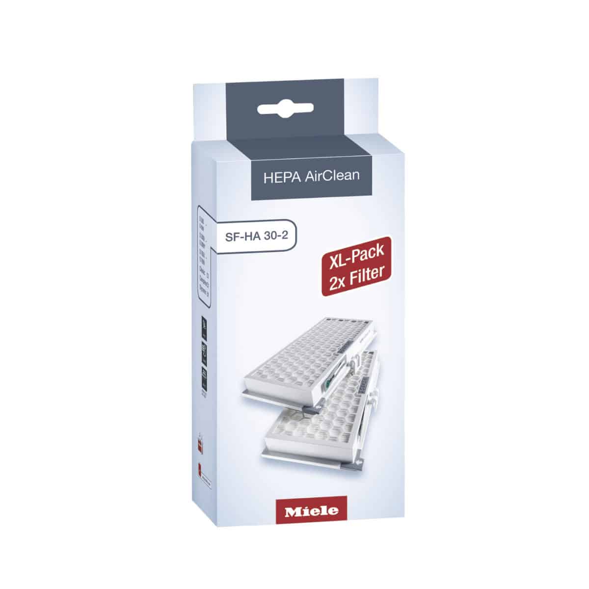 Miele OEM AirClean SF-HA 30-2 XL Canister HEPA Filter 11713340 - (Pack of 2)