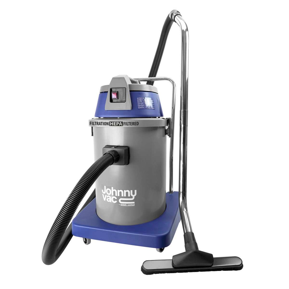 Johnny Vac JV400H / Ghibli AS400P HEPA Wet & Dry Commercial Canister on Trolly Vacuum Cleaner