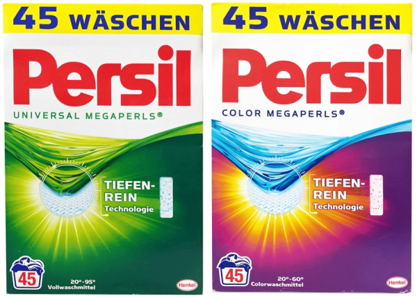 Persil MEGAPERLS Laundry Detergent (Universal / Color / Combo Set / Super Set) - 45 WL / 3.33 kg Each