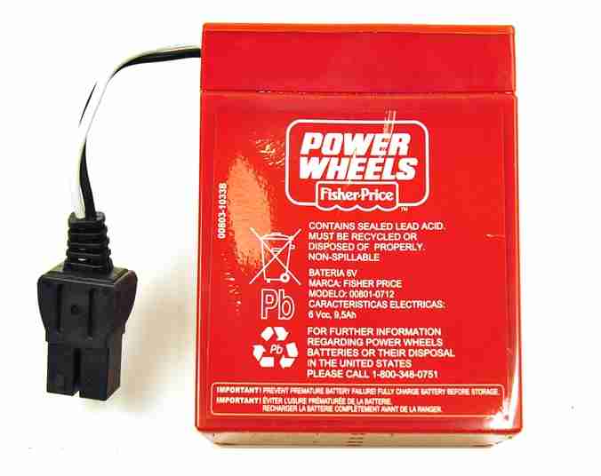 Power Wheels OEM Toy Car Battery 6 V / Red 00801-0712 / 0801-0051 / 74522