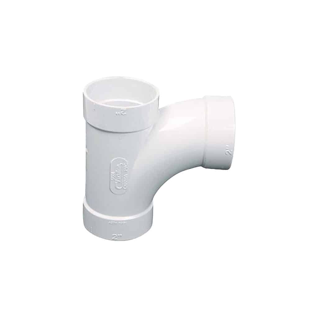VS PVC Central Vacuum Fitting 765501W - 2" X 90º Sweep Tee