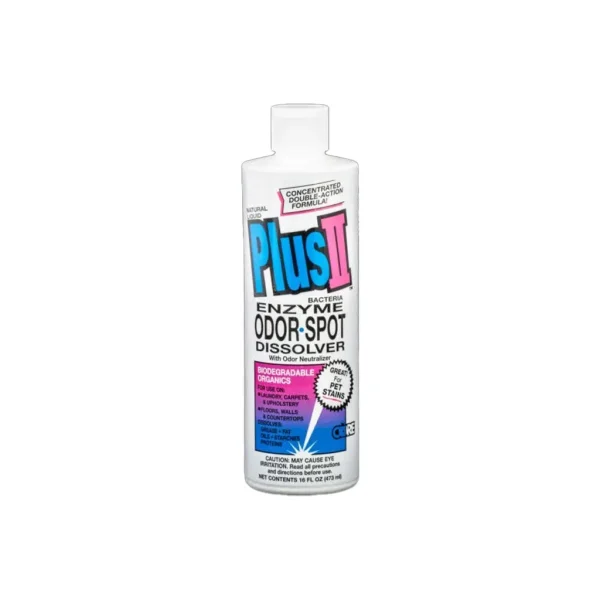 Plus II Bacteria Enzyme Stain & Odor Remover 16 Oz