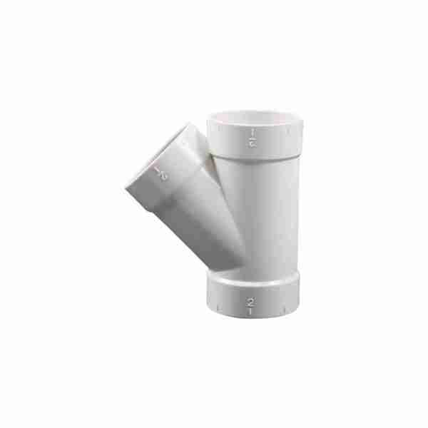VS PVC Central Vacuum Fitting 765525W - 2" X 45º Wye
