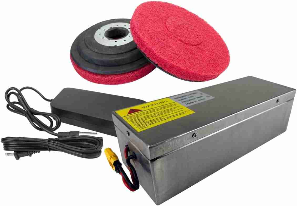 Johnny Vac JVC43B Double Brush Cleaning Path Commercial Cordless Compact Scrubber - Image 5