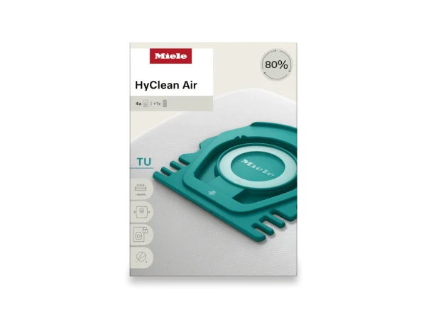 Miele OEM HyClean Air TU Canister 3D Efficiency Bag 12774420 – (Pack of 4 & 1 Filter)