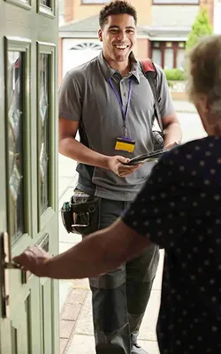 door sales person