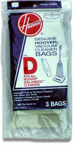 Hoover Style D Upright Paper Bag 4010005D- (Pack of 3)