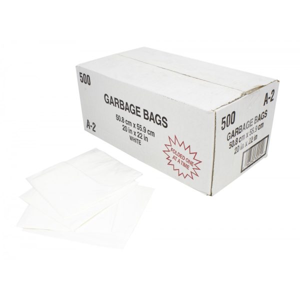 VS Industrial Regular Garbage / Trash Bag - 20" X 22" - (Box of 500)