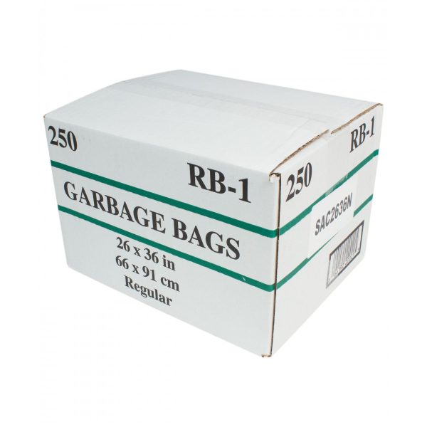 VS Industrial Regular Garbage / Trash Bag - 26" X 36" - (Box of 250)